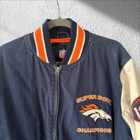 Vintage NFL Denver Broncos Super Bowl Champions 1997 - 1998 varsity jacket large - Picture 4 of 12
